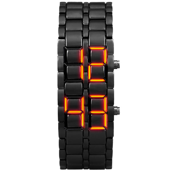 second generation binary LED digital men's watch alloy wrist strap watch