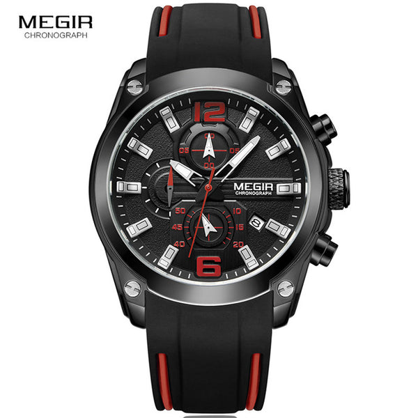 Waterproof Silicone Rubber Strap Wristswatch for Man