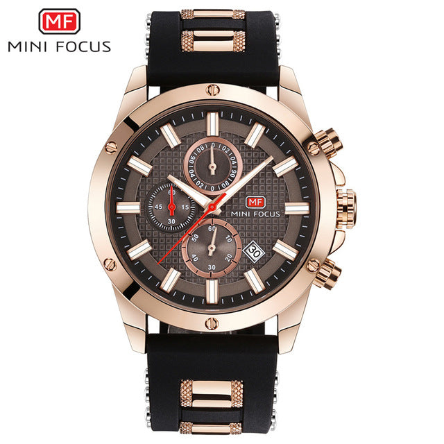 MINI FOCUS Luxury Brand Men Analog Digital Silicone Sports Watches Men's Army Military Watch Quartz Man Clock Relogio Masculino