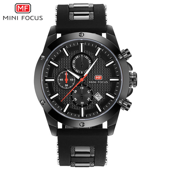 MINI FOCUS Luxury Brand Men Analog Digital Silicone Sports Watches Men's Army Military Watch Quartz Man Clock Relogio Masculino